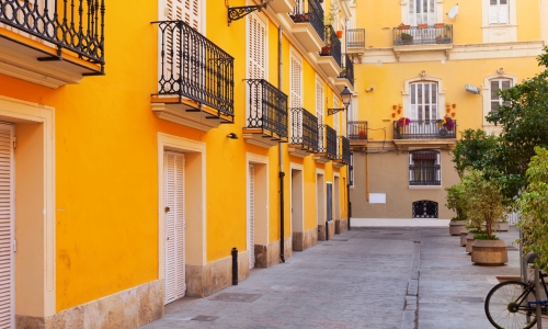courtyard in spanish city. Valencia