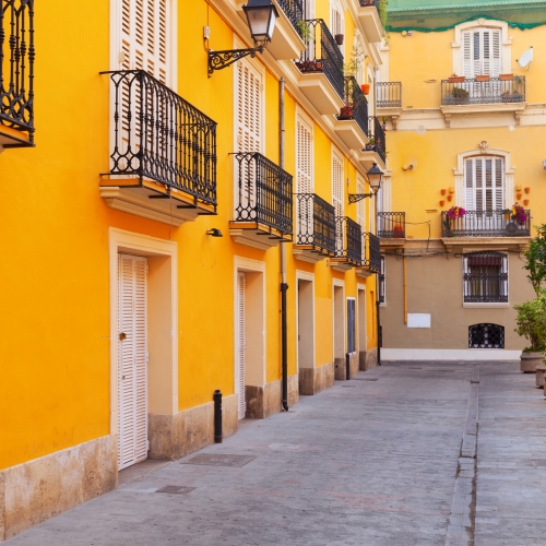 courtyard in spanish city. Valencia